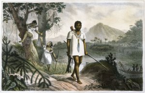 Indiens amazoniens en chasse - Jean Baptiste Debret