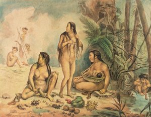 Population indigène de Cantagalo, vers 1826 - Jean Baptiste Debret