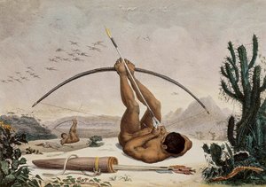 Archers indigènes, Illustration des Voyages à l