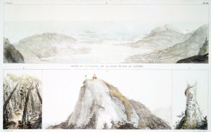 Panorama de la baie de Rio de Janeiro (lithographie coloriée à la main) - Jean Baptiste Debret