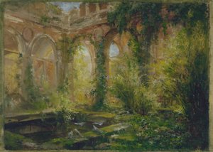 Ruines de la Cour des Comptes : la salle des fêtes, vers 1875 - Jean Baptiste Edmond Allouard