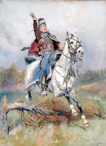 Un cavalier français à cheval - Jean Baptiste Edouard Detaille