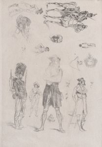 Feuille de croquis, 1868 - Jean Baptiste Edouard Detaille