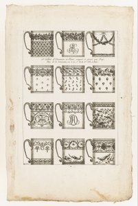 Designs pour tasses à chocolat, planche 1 du 1er Cahier d