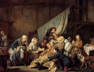 Les fruits de la bonne éducation (Le Paralytique) - Jean Baptiste Greuze