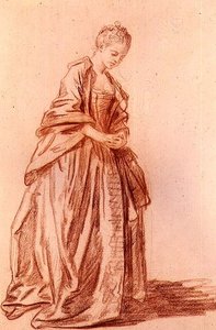 Figure féminine drapée - Jean Baptiste Greuze