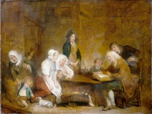 Culte familial, vers 1800 - Jean Baptiste Greuze