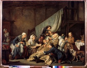La Piété filiale ou le Paralytique secouru par ses enfants - Jean Baptiste Greuze