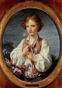 Jeune garçon dans le panier de fleurs par Jean Baptiste Greuze (1725-1805) 1761 - Jean Baptiste Greuze