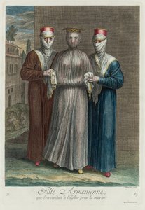 Mariée arménienne avant le mariage, 1714