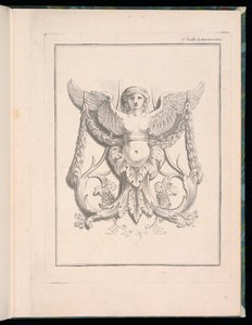Conception pour un sphinx, pl. 2, Deuxième Cahiers des arabesques dessinés par J. B. Huet... [Livre 2, Portefeuilles d