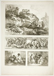 Planche neuf de 38 de Oeuvres de J. B. Huet