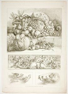 Planche trois de 38 de Oeuvres de J. B. Huet - Jean Baptiste Huet