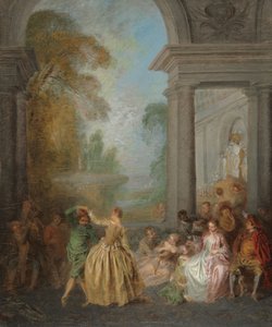 Danseurs dans un pavillon