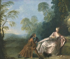 Une conversation galante - Jean Baptiste Joseph Pater