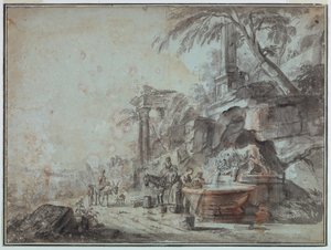 À une fontaine