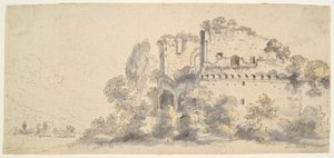 Paysage italien avec ruines - Jean Baptiste Lallemand
