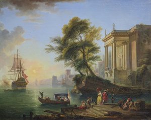 Marina, coucher de soleil