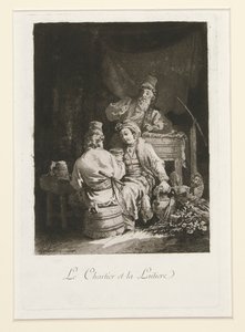 La vertu au cabaret et Le charretier et la laitière - Jean Baptiste Le Prince