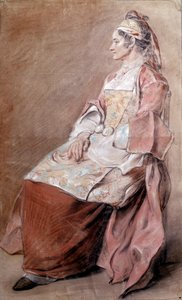 Paysanne russe dessinant du sang