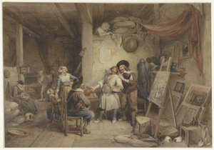 Adriaen Brouwer avec son élève J. van Craesbeek
