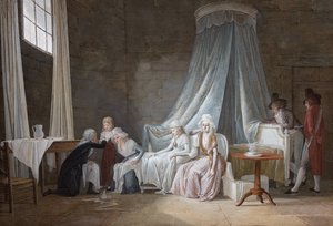 Madame Royale guérie par Brunier le 24 janvier 1793. La famille royale à la prison du Temple