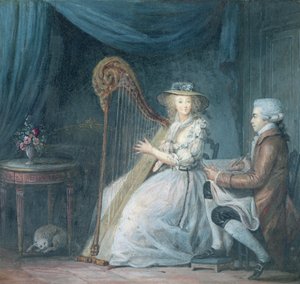 La Belle Harpiste - Jean Baptiste Mallet