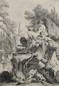 Fontaine avec une naïade assise sur une coquille - Jean Baptiste Marie Pierre