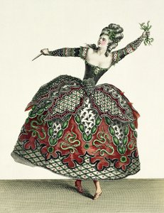 Costume pour une Furie dans Iphigénie en Tauride et plusieurs autres opéras, gravé par René Gaillard, vers 1780