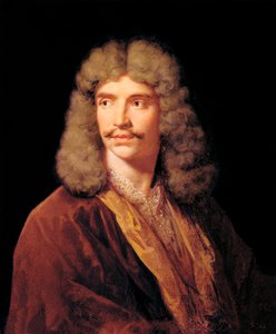 Portrait de Jean-Baptiste Pocquelin, dit Molière. Peinture de Jean Baptiste Mauzaisse (1784-1844) d
