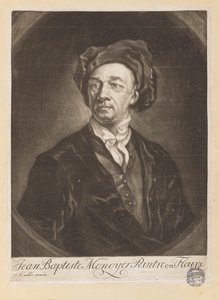 Portrait de Monnoyer de "Le Livre de toutes sortes de fleurs d