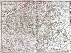Carte de la Belgique (Gravure) - Jean Baptiste Nolin