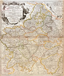 Carte de la Champagne (France) (Gravure) - Jean Baptiste Nolin