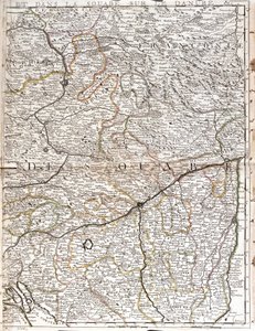 Carte de la Souabe (Allemagne)
