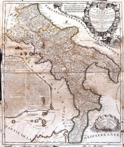 Carte du Royaume de Naples (Italie) - Jean Baptiste Nolin