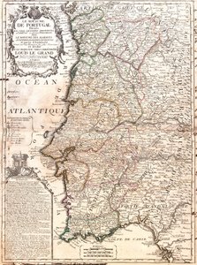 Carte du Royaume du Portugal (Gravure) - Jean Baptiste Nolin