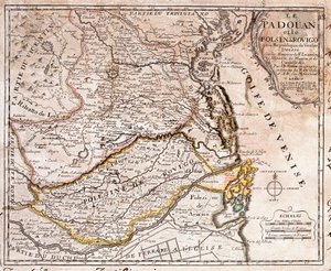 Carte de la région de Padoue et Polesine (Italie) (Gravure) - Jean Baptiste Nolin