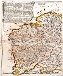 Carte du royaume de Galice (Espagne) - Jean Baptiste Nolin