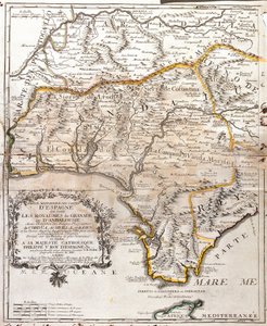 Carte des royaumes de Grenade et d