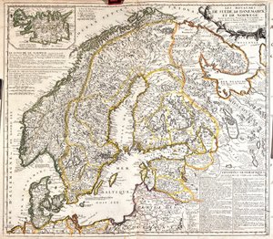 Carte des royaumes de Norvège, de Suède et du Danemark - Jean Baptiste Nolin