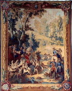 Chasse par Louis XV. Tapisserie de Jean Baptiste Oudry