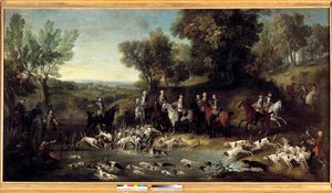 Le roi Louis XV chassant le cerf dans la forêt de Saint-Germain en 1730 - Jean Baptiste Oudry