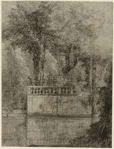Treillis et Bassin Réfléchissant à Arcueil - Jean Baptiste Oudry