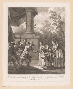 La Rancune coupe le chapeau de Ragotin (Scènes du Roman Comique de Scarron) - Jean Baptiste Oudry