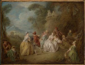 Scène courtoise dans un parc - Jean Baptiste Pater