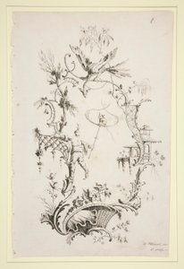 Livre des ornements chinois, 6 feuilles - Jean Baptiste Pillement