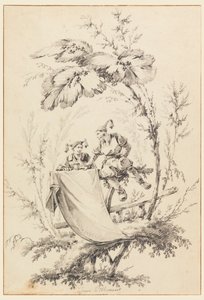 Conception pour Page de Titre, Cahier des Parasols Chinois - Jean Baptiste Pillement