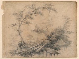 Dessin, fantaisie chinoise, vers 1780 - Jean Baptiste Pillement