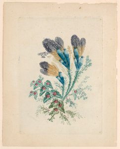 Motif floral fantastique de "Nouvelle Suite de Cahiers de fleurs idéales"