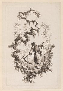 Figure avec faux sous une branche - Jean Baptiste Pillement